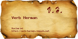 Verb Herman névjegykártya