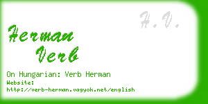 herman verb business card